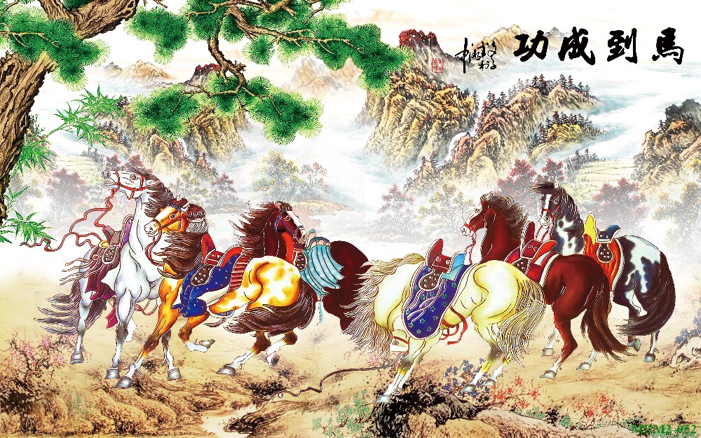 Tranh ngựa - bát mã - Mã đáo MBM2-052